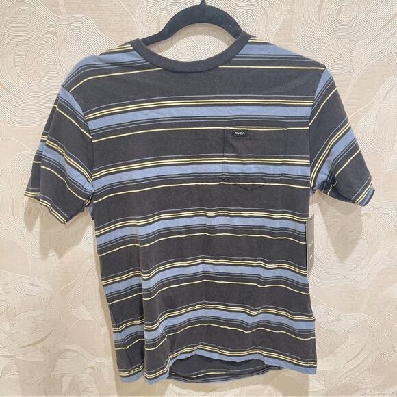 0363 NEW RVCA Boys Striped T-Shirt - Picture 3 of 9